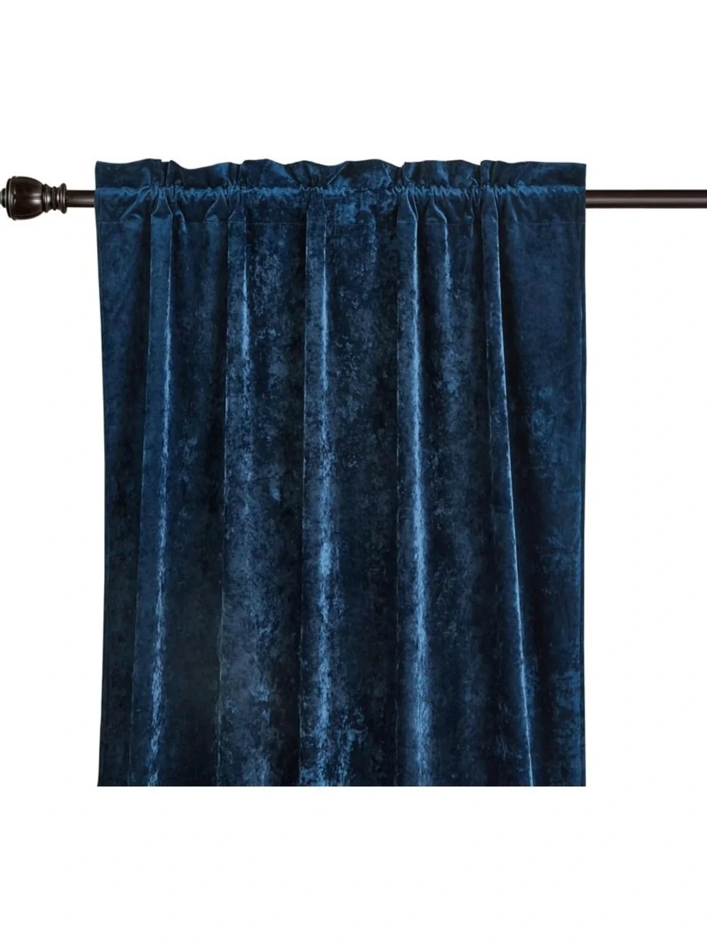 Luxury Velvet Curtain Panel set 50x72in - Navy Blue